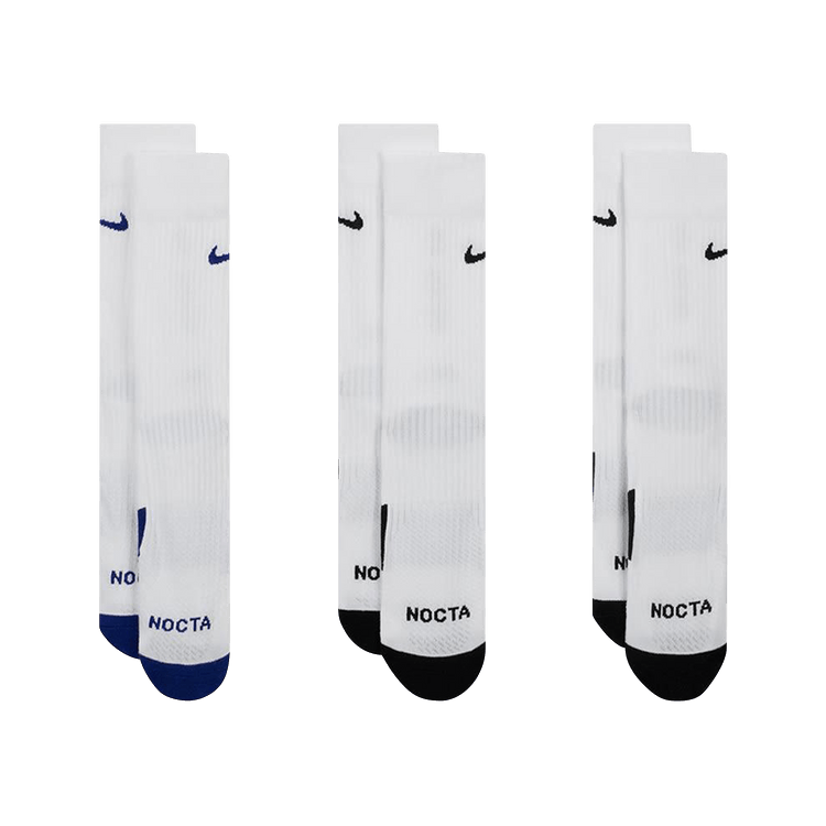 Nike X Nocta L’art Crew Socks (3 Pack) 'white/deep Royal Blue/white/black'