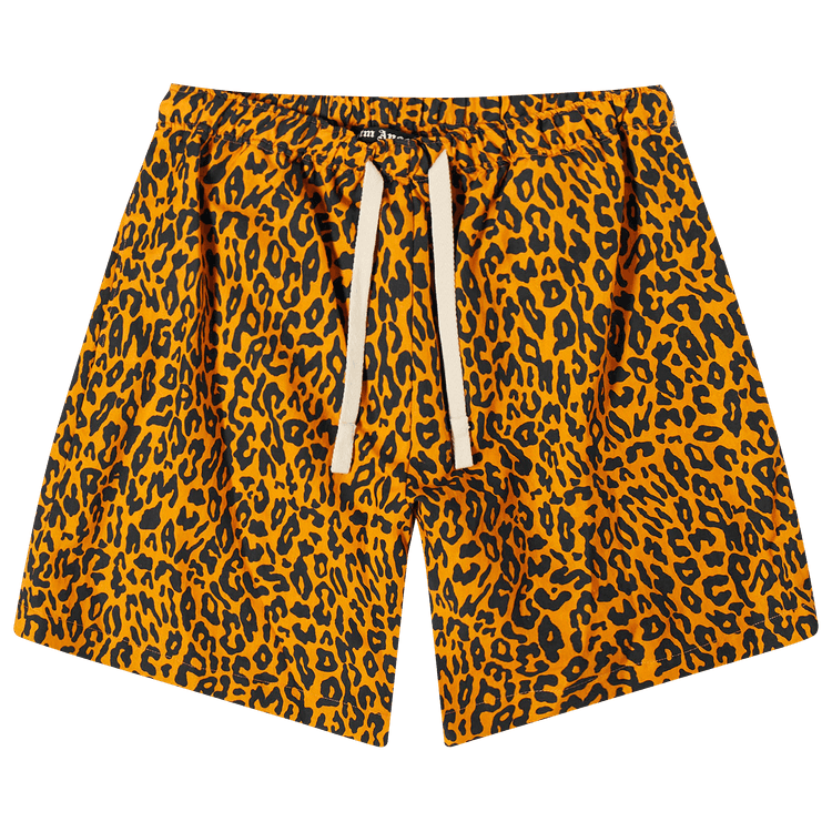 Palm Angels Cheetah Shorts 'orange/black'