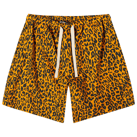 Palm Angels Cheetah Shorts 'orange/black'