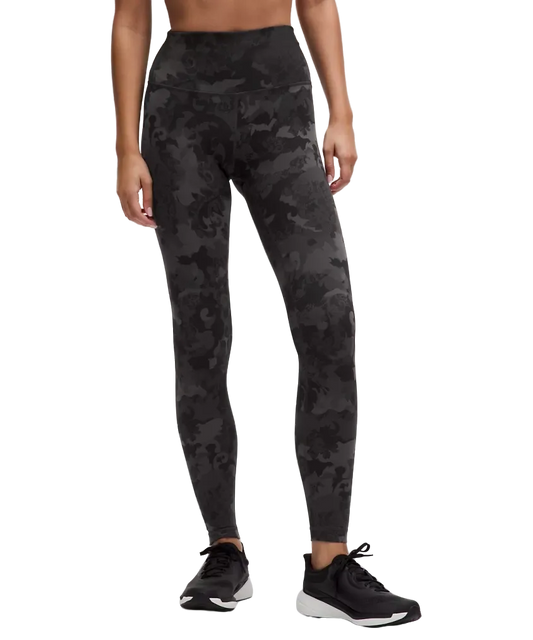 Lululemon Wunder Train High Rise Tight 28" Hidden Heritage Lace Black Multi