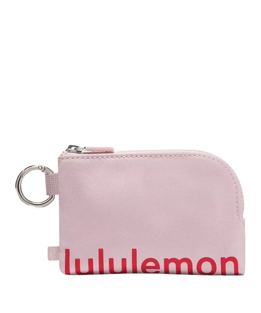 Lululemon Clippable Card Pouch Pink Haze/desert Red