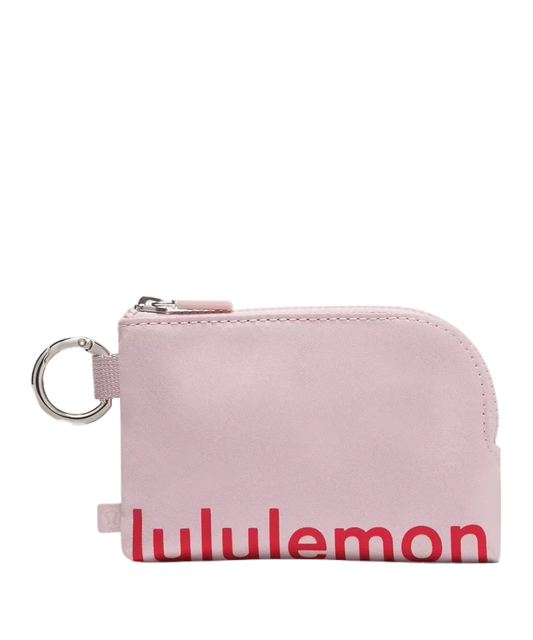 Lululemon Clippable Card Pouch Pink Haze/desert Red