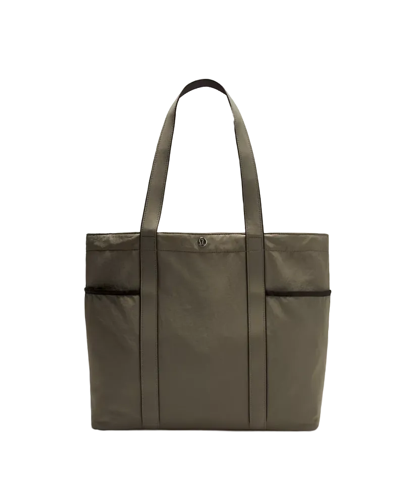 Lululemon Daily Multi Pocket Tote Bag 20l Grey Sage/black