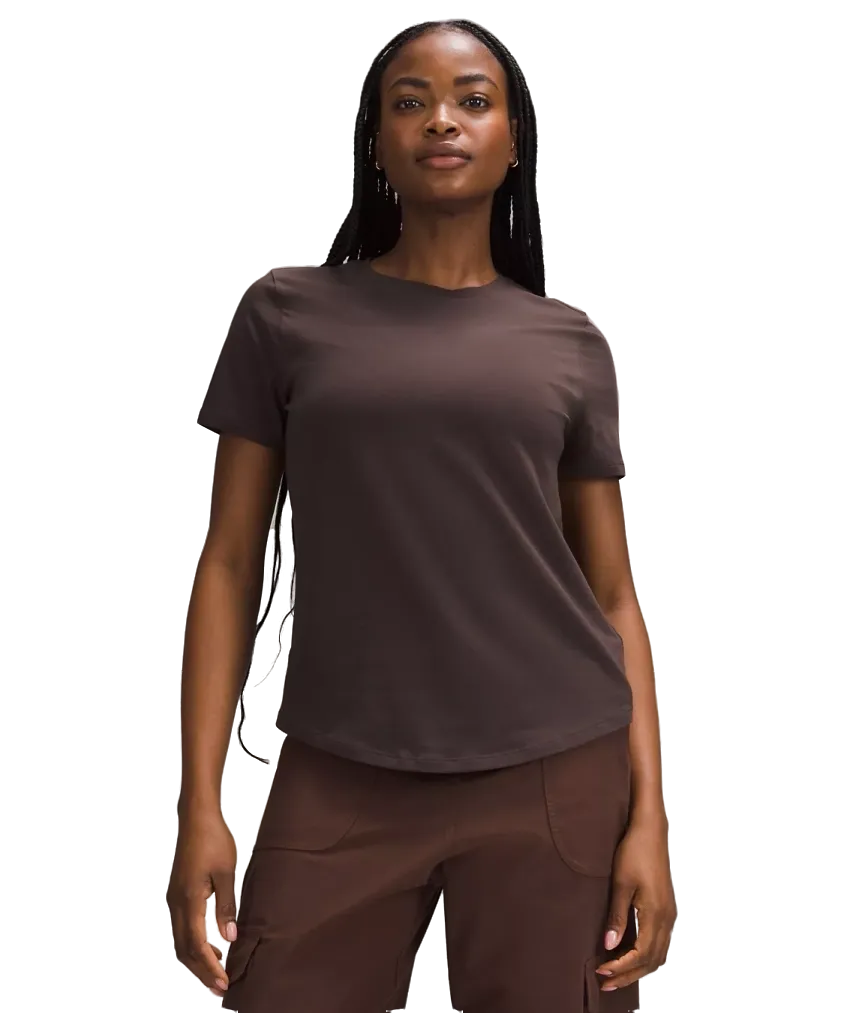 Lululemon Love Curved Hem Crewneck T Shirt Espresso