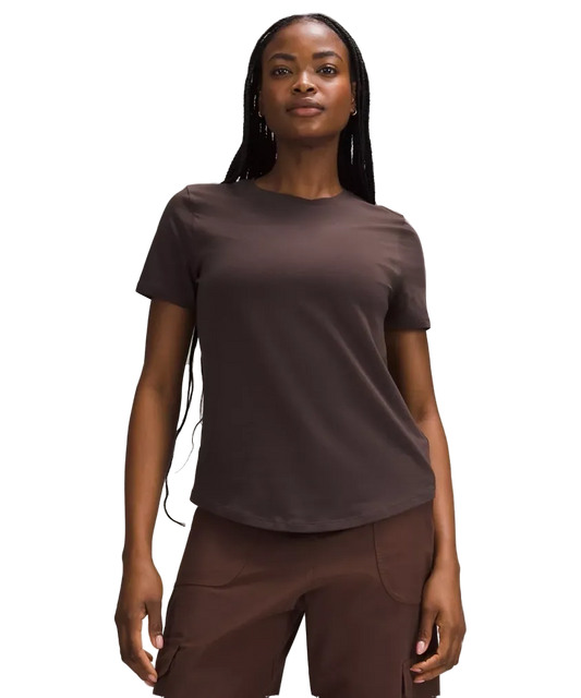 Lululemon Love Curved Hem Crewneck T Shirt Espresso