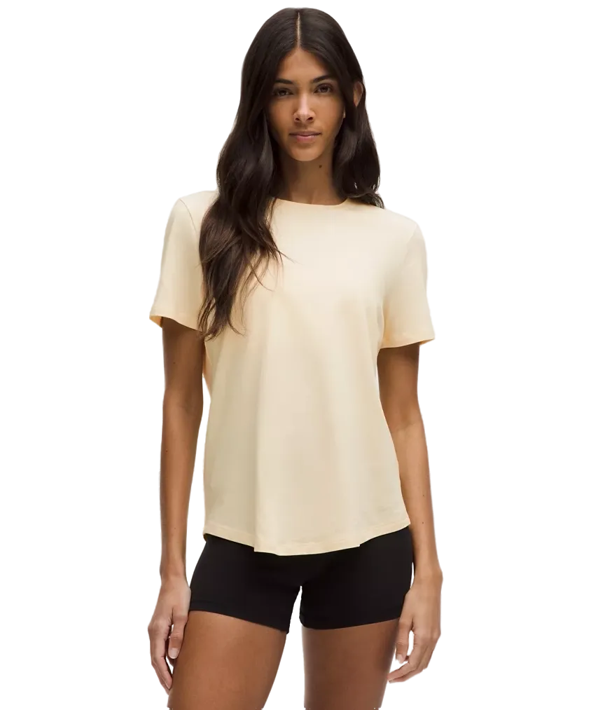Lululemon Love Curved Hem Crewneck T Shirt Butter Cream