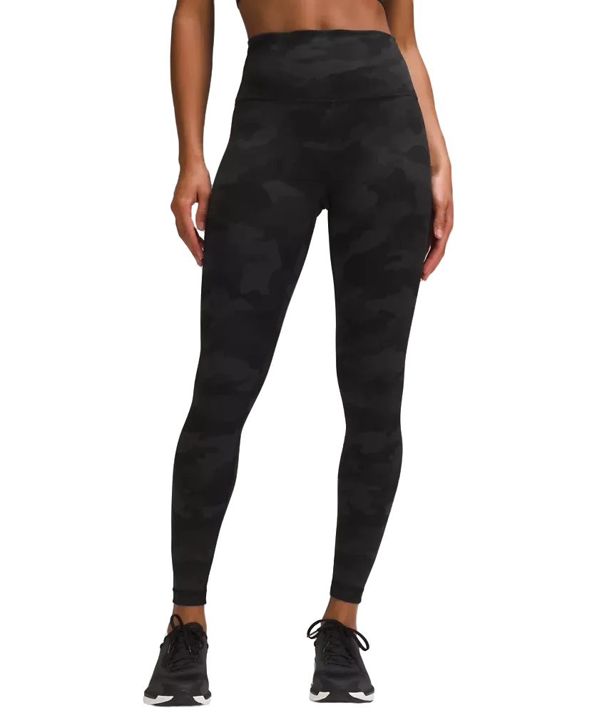 Lululemon Wunder Train High Rise Tight 28" Heritage 365 Camo Deep Coal Multi