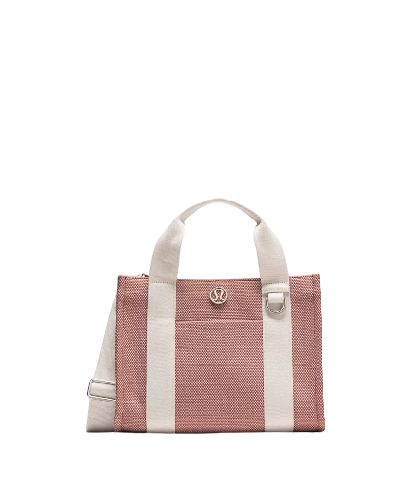 Lululemon Two Tone Canvas Mini Tote Bag 4.5l Spiced Chai/bone