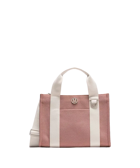 Lululemon Two Tone Canvas Mini Tote Bag 4.5l Spiced Chai/bone