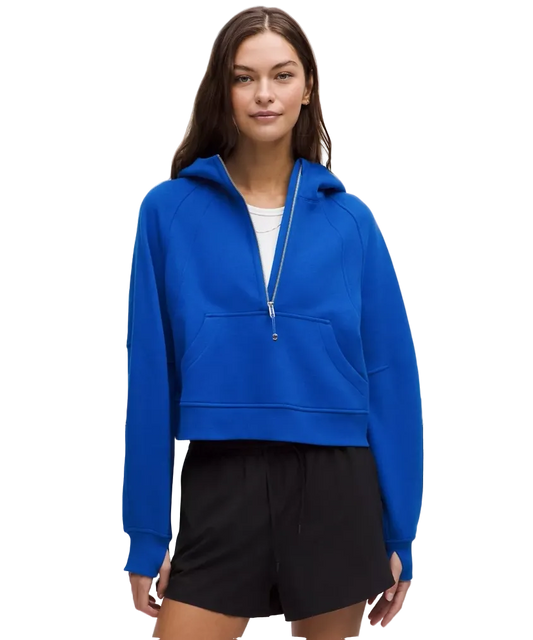 Lululemon Scuba Oversized Half Zip Hoodie Galactic Cobalt