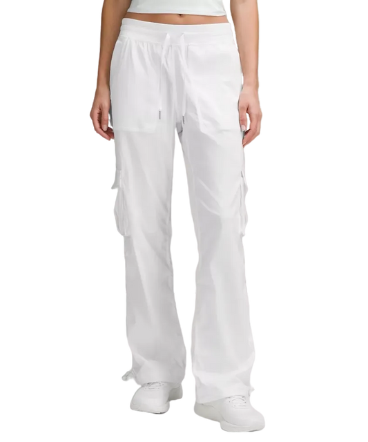 Lululemon Dance Studio Relaxed Fit Mid Rise Cargo Pant White