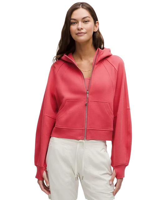 Lululemon Scuba Oversized Full Zip Hoodie Desert Red