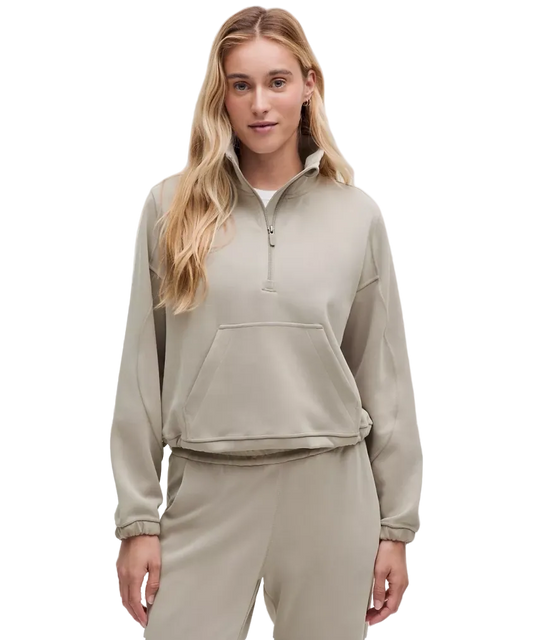 Lululemon Brushed Softstreme Half Zip Riverstone