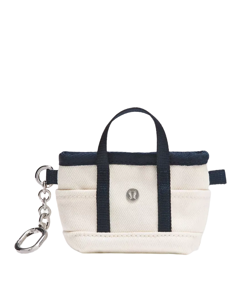 Lululemon Daily Multi Pocket Nano Canvas Tote Bag Natural/true Navy