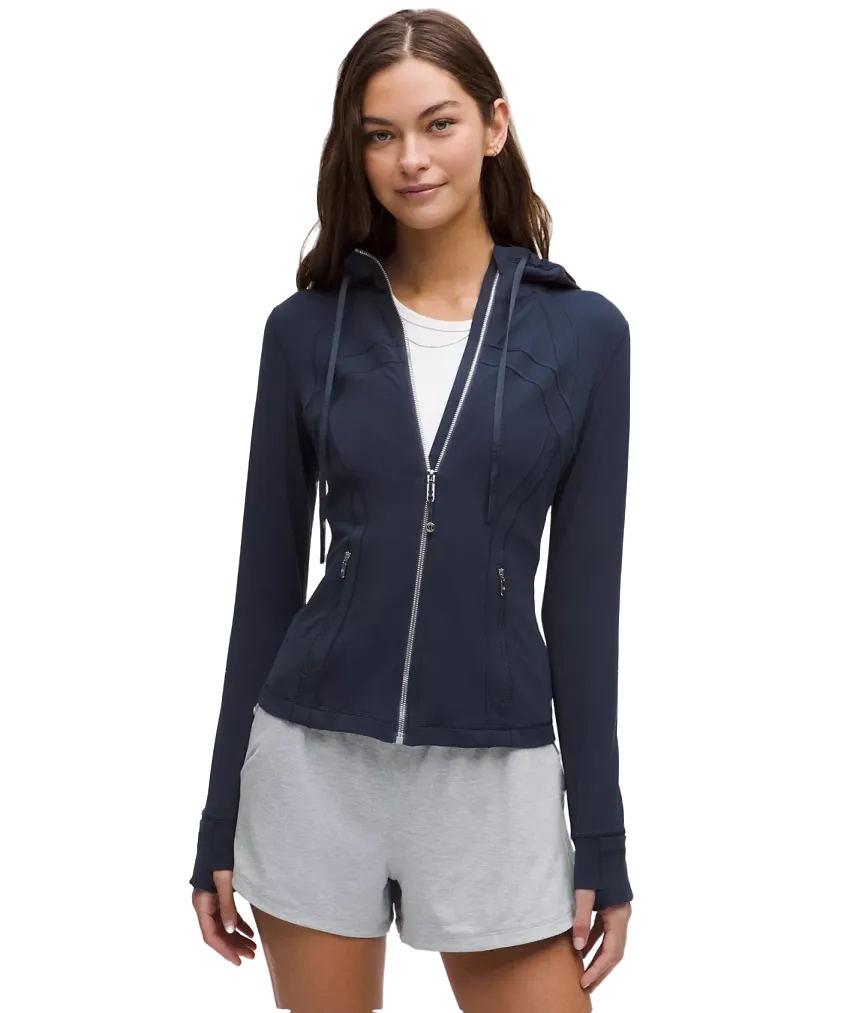 Lululemon Define Hooded Jacket Nulu True Navy/mirror Silver