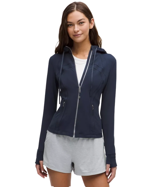 Lululemon Define Hooded Jacket Nulu True Navy/mirror Silver