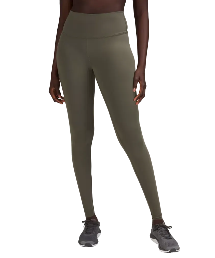 Lululemon Wunder Train High Rise Tight 28" Army Green