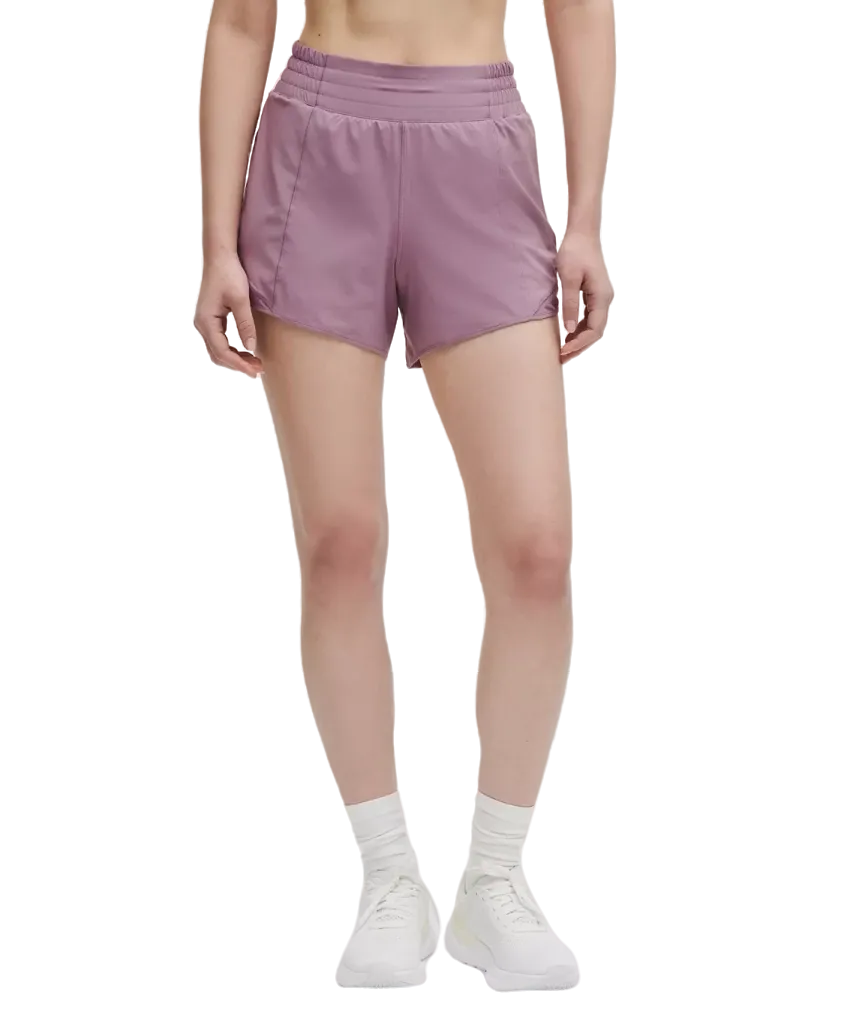 Lululemon Hotty Hot High Rise Lined Short 4" Lavender Lux