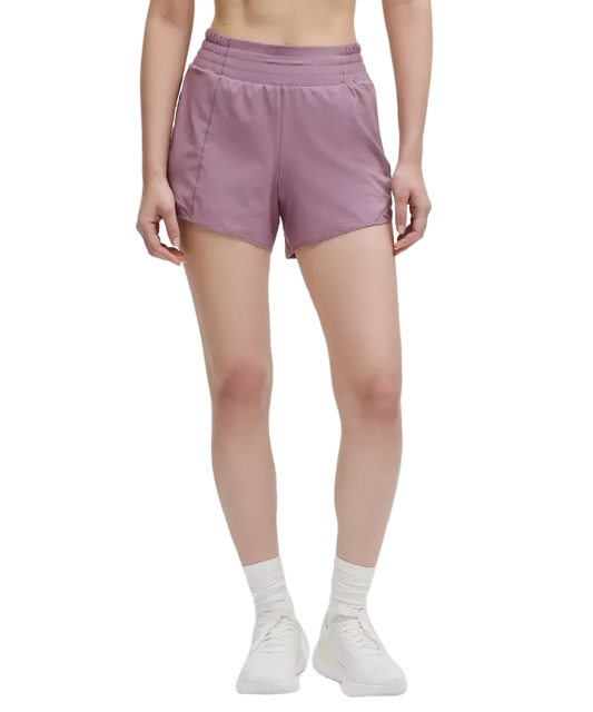 Lululemon Hotty Hot High Rise Lined Short 4" Lavender Lux