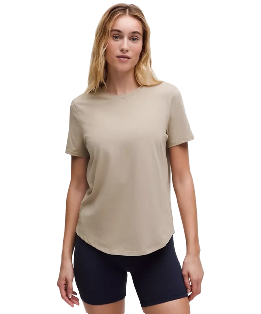 Lululemon Love Curved Hem Crewneck T Shirt Sheer Oak
