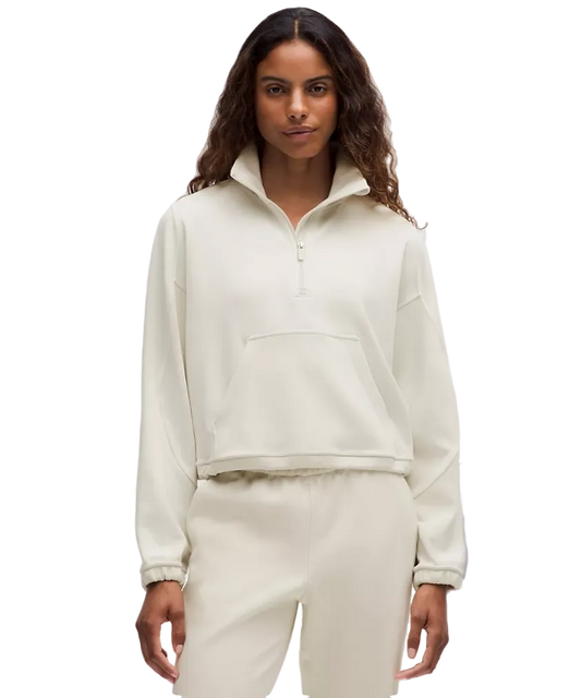 Lululemon Brushed Softstreme Half Zip Bone