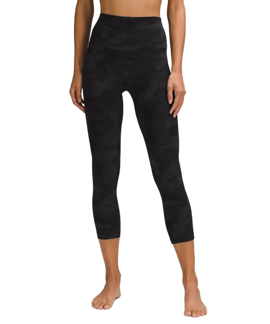 Lululemon Align™ High Rise Crop 21" Heritage 365 Camo Deep Coal Multi