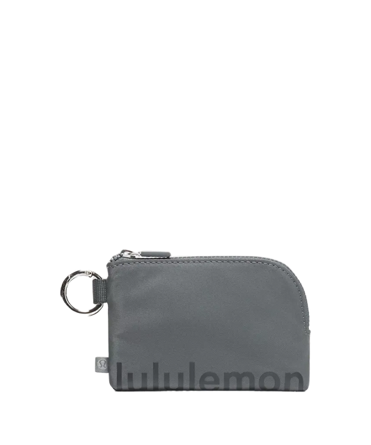 Lululemon Clippable Card Pouch Oil Grey/black Night