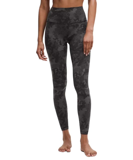 Lululemon Align High Rise Pant 28" Hidden Heritage Lace Black Multi