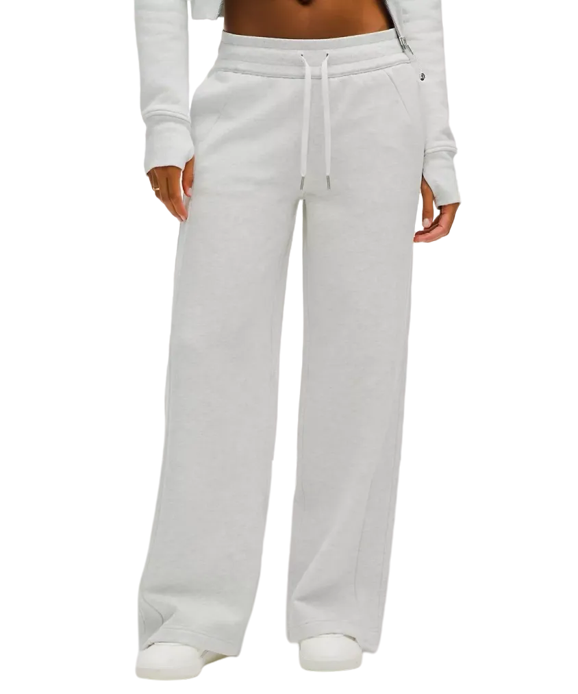 Lululemon Scuba Mid Rise Wide Leg Pant Heathered Core Ultra Light Grey