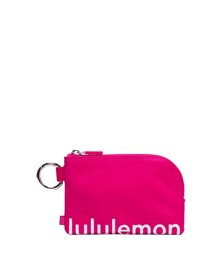 Lululemon Clippable Card Pouch Passionate/white