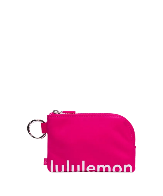 Lululemon Clippable Card Pouch Passionate/white