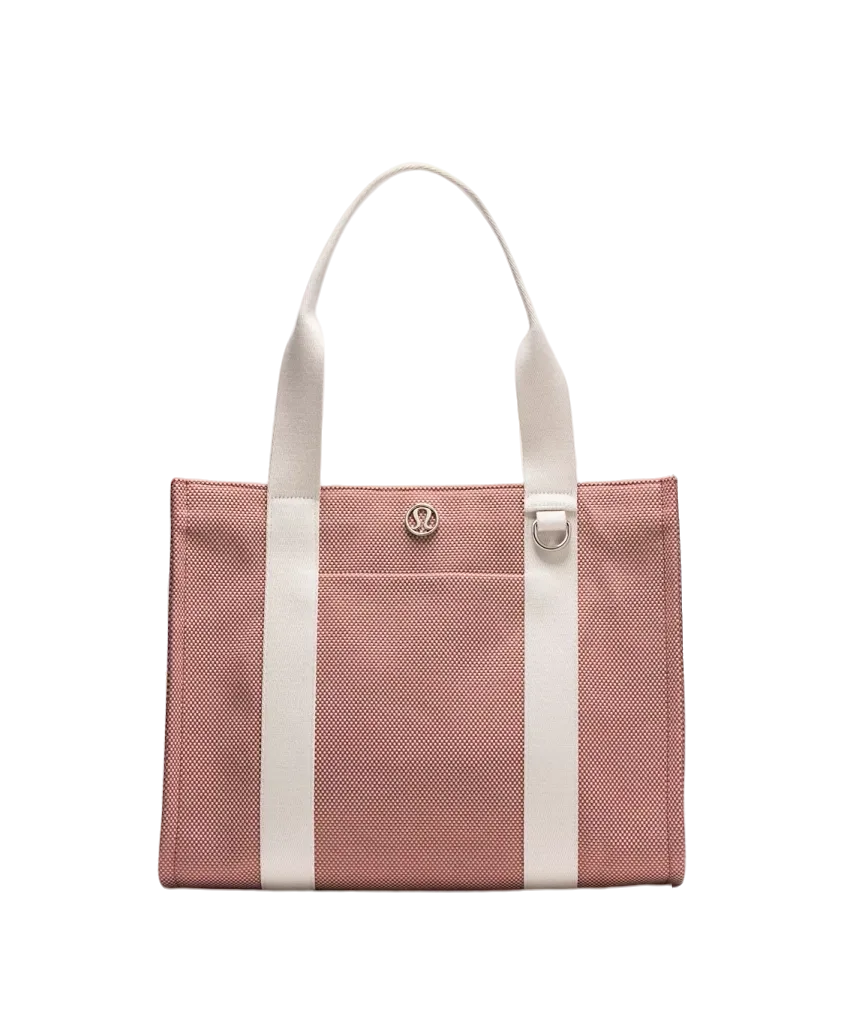 Lululemon Two Tone Canvas Tote Bag 10l Spiced Chai/bone