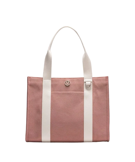 Lululemon Two Tone Canvas Tote Bag 10l Spiced Chai/bone