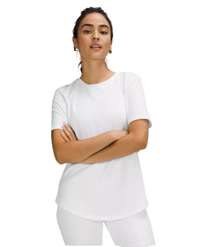 Lululemon Love Curved Hem Crewneck T Shirt White