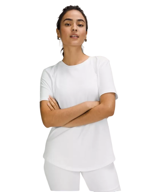 Lululemon Love Curved Hem Crewneck T Shirt White