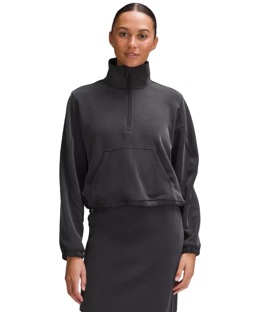 Lululemon Brushed Softstreme Half Zip Black