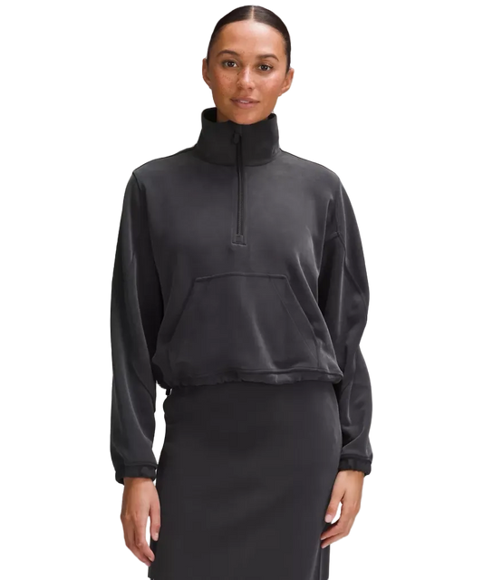 Lululemon Brushed Softstreme Half Zip Black