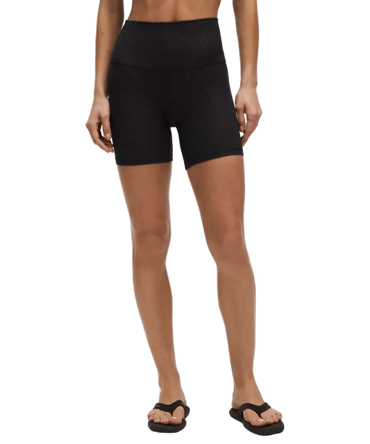 Lululemon Align™ High Rise Short 6" Leopard Daisy Emboss Black