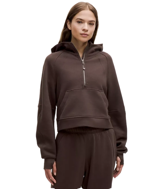 Lululemon Scuba Oversized Half Zip Hoodie Espresso