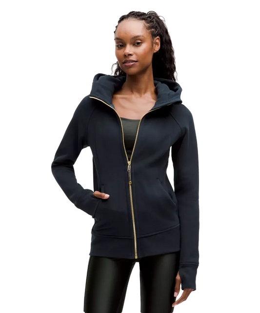 Lululemon Scuba Full Zip Hoodie True Navy/gold