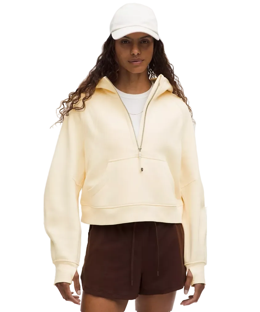 Lululemon Scuba Oversized Half Zip Hoodie Butter Cream