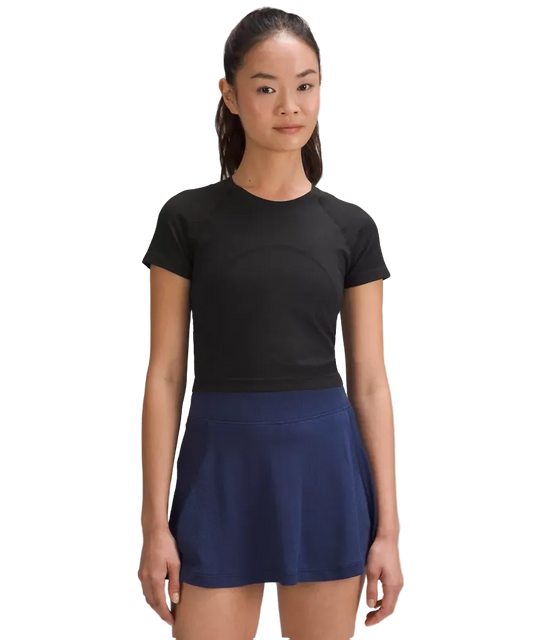 Lululemon Swiftly Tech Cropped Short Sleeve Shirt 2.0 Black