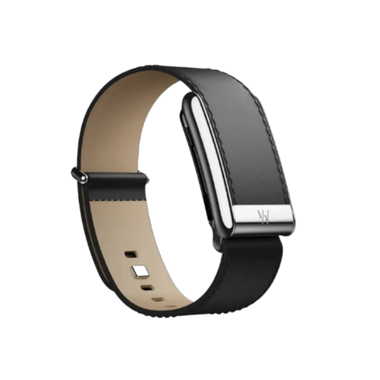 Whoop 5.0 Leatherluxe Straight Black/cream With Titanium Band (12 Month Peak Subscription Included)