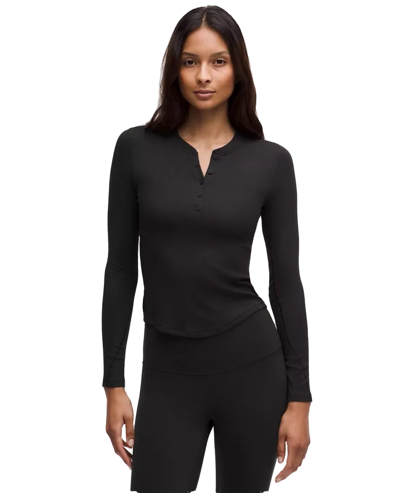 Lululemon Hold Tight Long Sleeve Henley Black