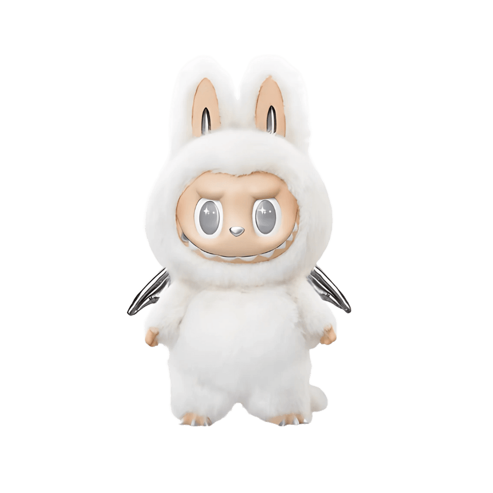 Pop Mart The Monsters Labubu Zimomo Angel In Clouds Figure + Tote Bag