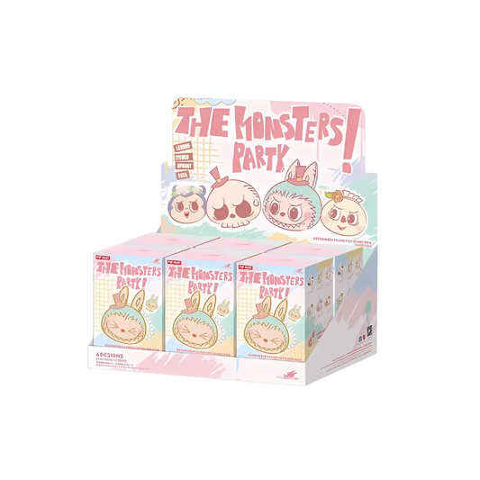 Pop Mart Labubu The Monsters Party Series Reversible Plush Doll Sealed Case (6 Blind Box)