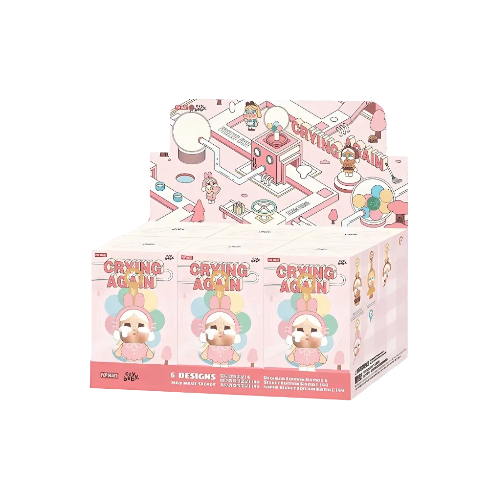 Pop Mart Crybaby Crying Again Series Vinyl Face Plush Sealed Case (6 Blind Box)