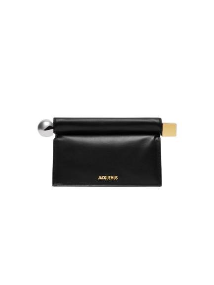 Jacquemus The Rond Carré Clutch Take Out Clutch Black