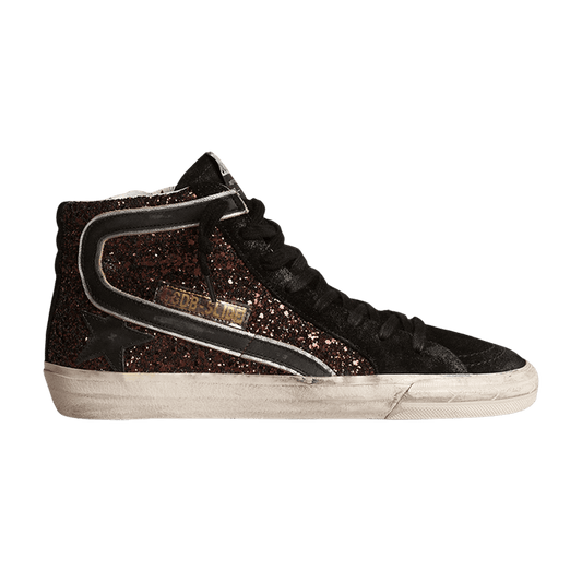 Golden Goose Wmns Slide Sneaker 'coffee Brown Glitter'