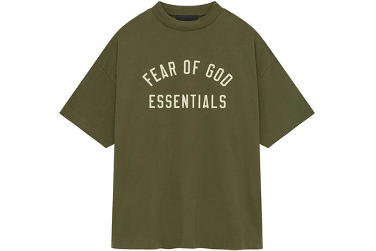 Fear Of God Essentials Jersey Crewneck Tee Military